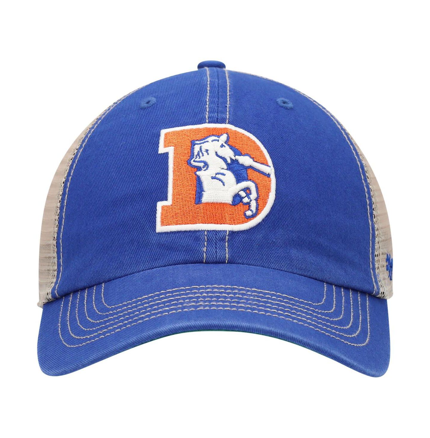 Мужская кепка '47 Brand Royal, Natural Denver Broncos Legacy Trawler Trucker Clean Up Snapback Hat — фото 2