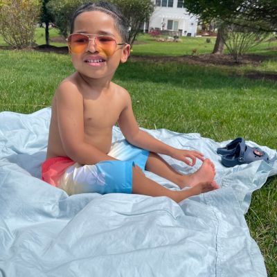 Toddler Boys Swim Trunks with Mesh Liner UPF 50+