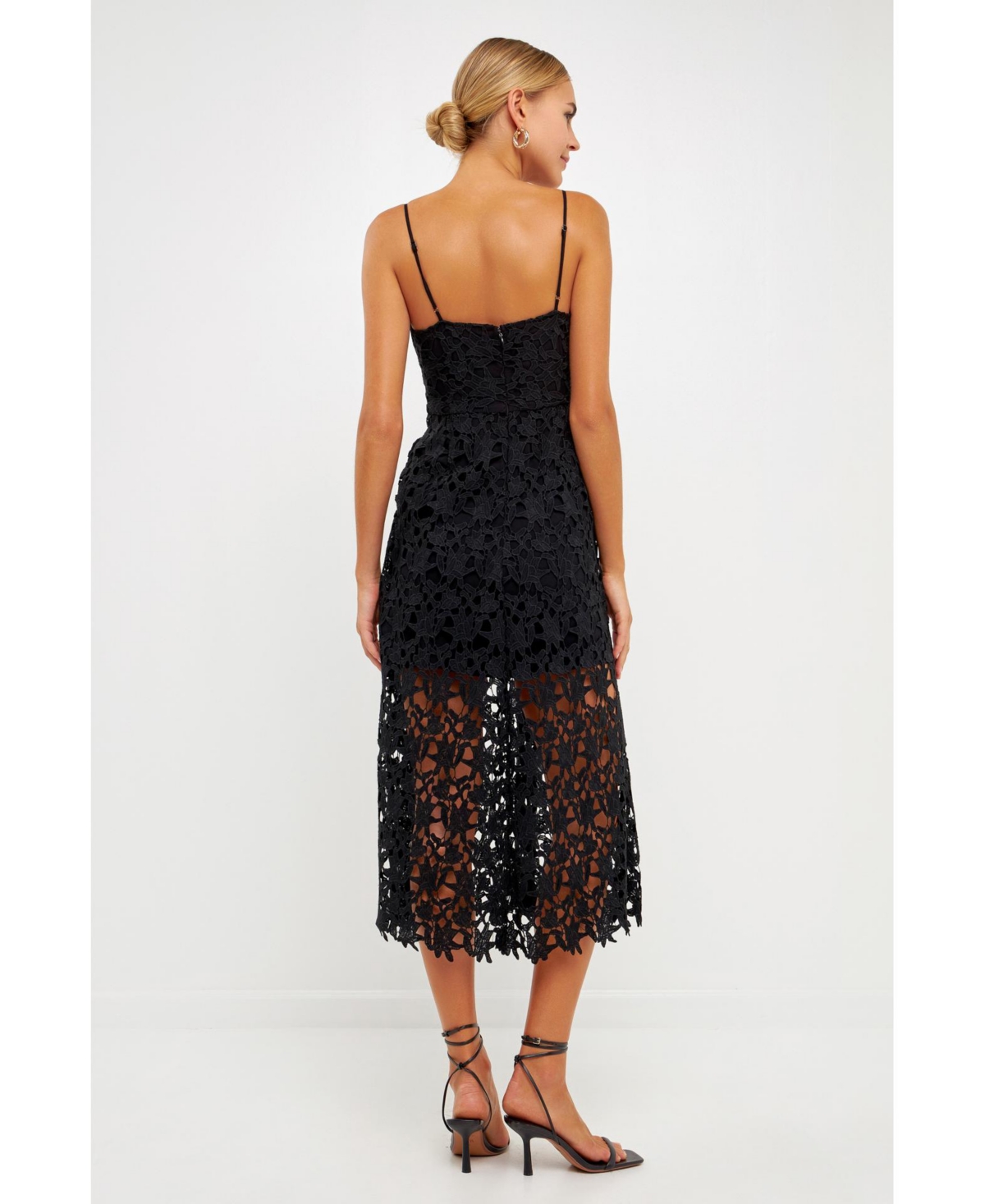 endless rose Women's Lace Cami Midi Dress