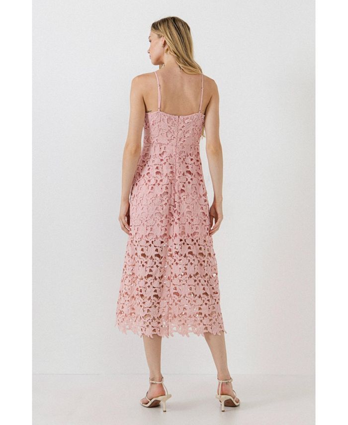 endless rose Women's Lace Cami Midi Dress - Macy's