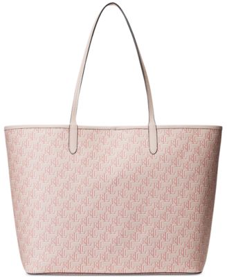 Lauren Ralph Lauren - Collins Monogram Coated Canvas Large Tote