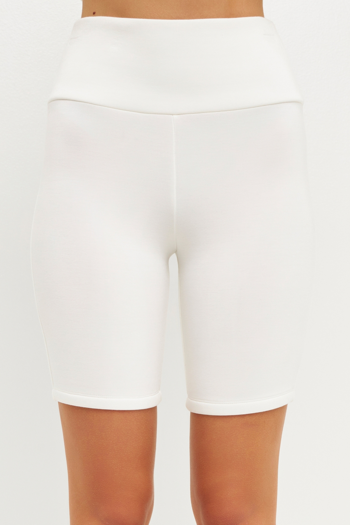 Grey Lab Biker Shorts In White