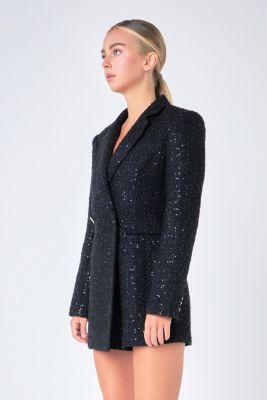 Women's Tweed Blazer Romper