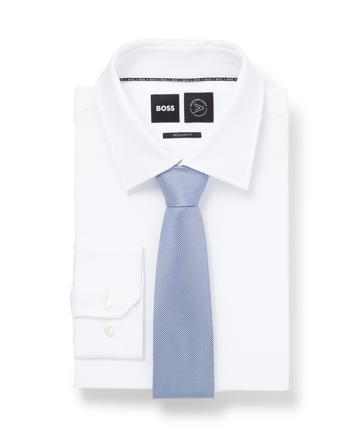 Hugo Boss Boss By  Men's Pure-silk Jacquard-woven Micro Pattern Tie In Open Blue