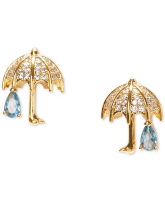 kate spade new york - Gold-Tone Stone & Crystal Umbrella Stud Earrings