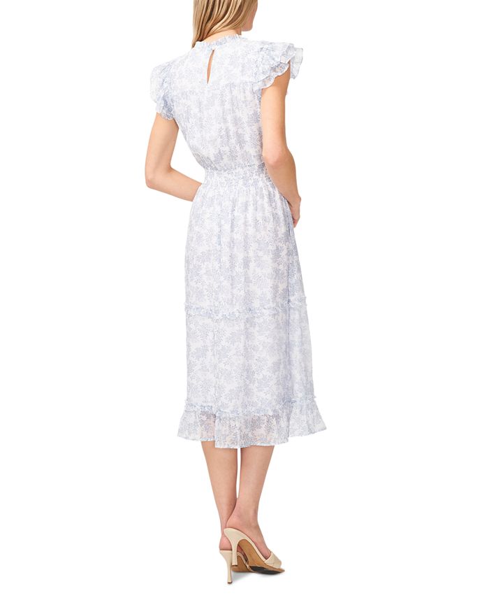 Smocked Waist V Neck Dress | A-Line Dress