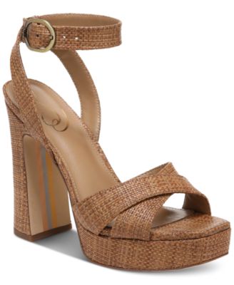 Sam Edelman Kayna Ankle-Strap Two-Piece Platform Sandals