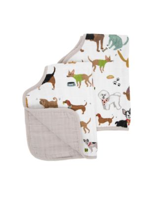 Baby Girls and Baby Boys Cotton Muslin Baby Burp Cloth, Pack of 2