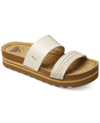 REEF Women's Cushion Vista Hi Slip-On Platform Slide Sandals Macy's - Main Image