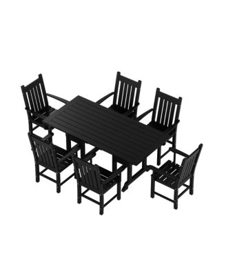 7 Piece Outdoor Patio Dining Set Outdoor Table and Armchair Set