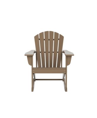 Outdoor Patio Poly Adirondack Rocking Chair Rocker