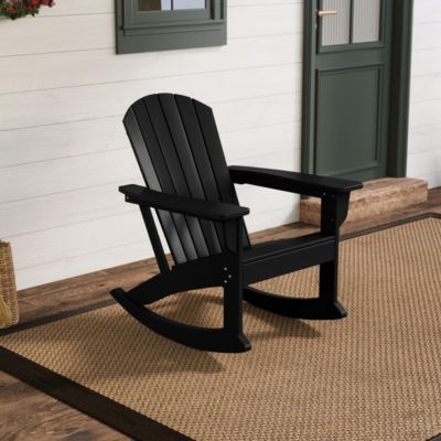 Outdoor Patio Poly Adirondack Rocking Chair Rocker