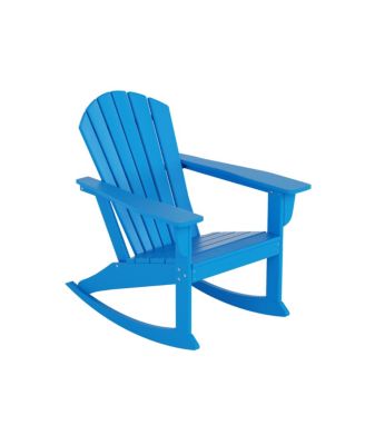 Outdoor Patio Poly Adirondack Rocking Chair Rocker