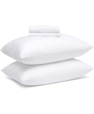 Cotton Blend Breathable Pillow Protector with Zipper – (2 Pack)