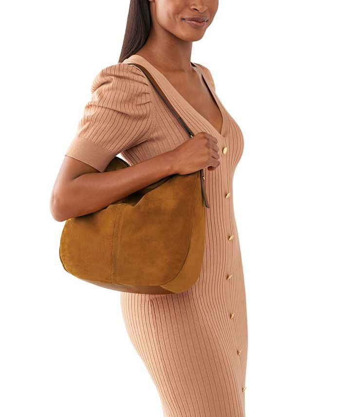Fossil Jolie Suede Leather Hobo Bag Macy's
