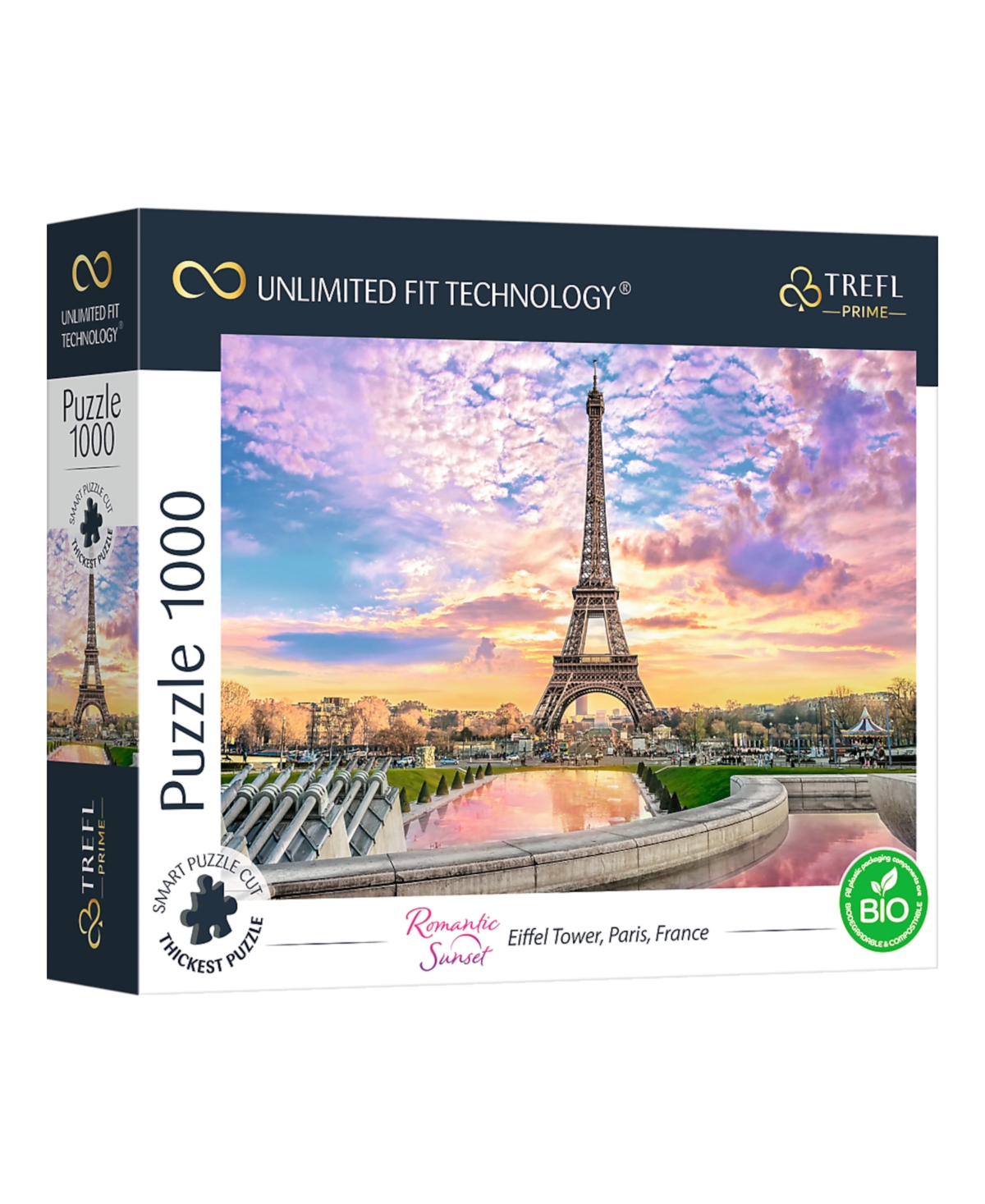 Trefl Kids' Prime 1000 Piece Puzzle- Romantic Sunset Eiffel Tower, Paris, France In Multi