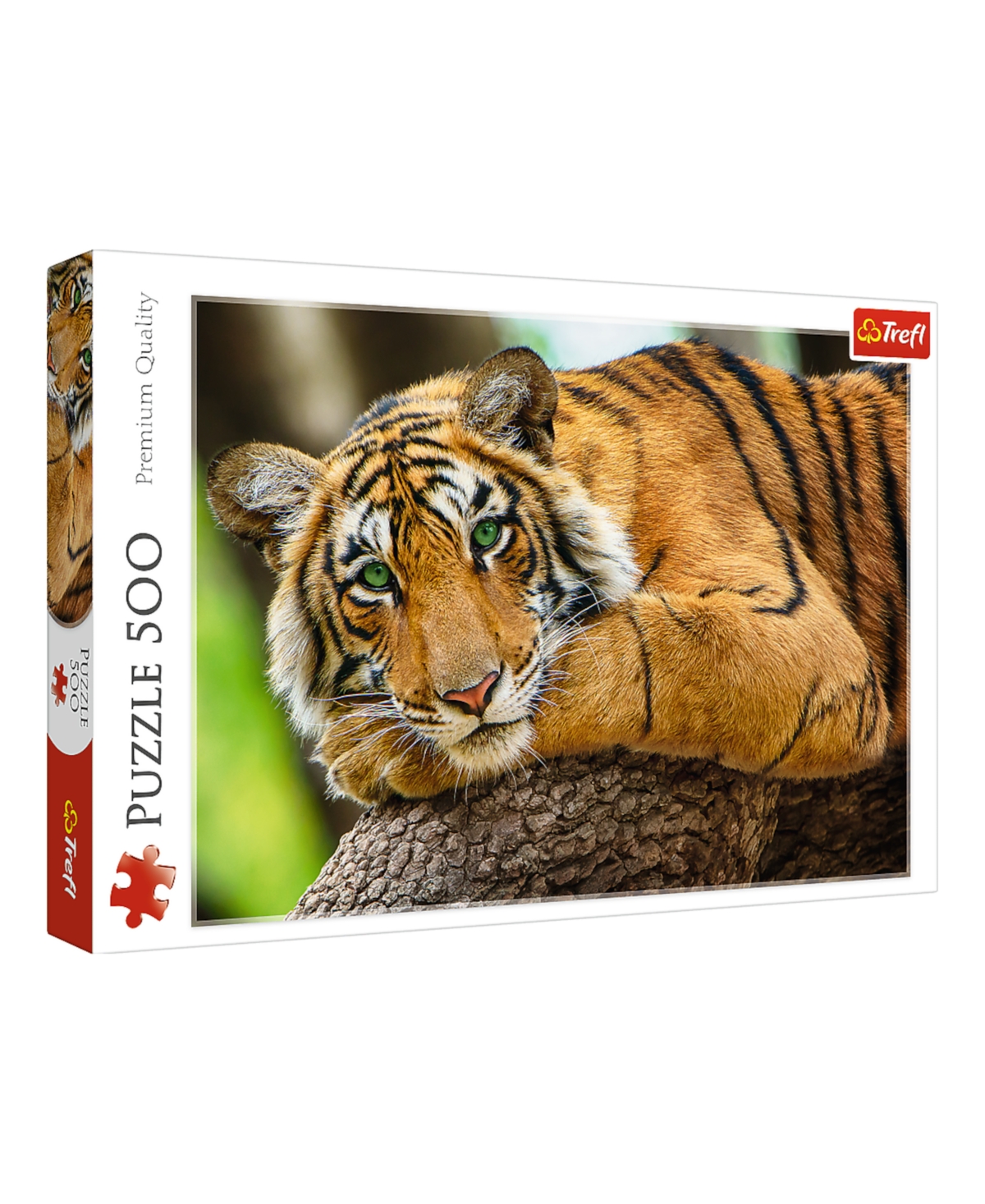 Trefl Red 500 Piece Puzzle- Tiger Portrait In Multi
