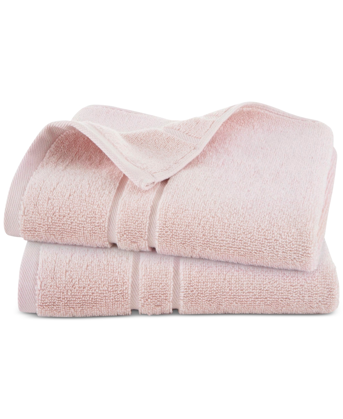Clean Design Home X Martex Low Lint 2 Pack Supima Cotton Hand Towels In Blush