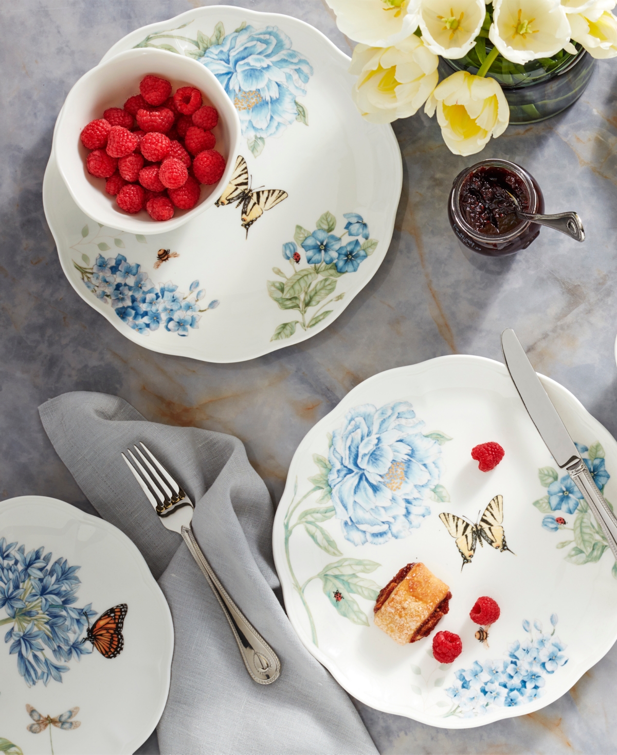 Lenox Butterfly Meadow Blue 18 Pc. Dinnerware Set, Service for 6, Exclusively at Macy's