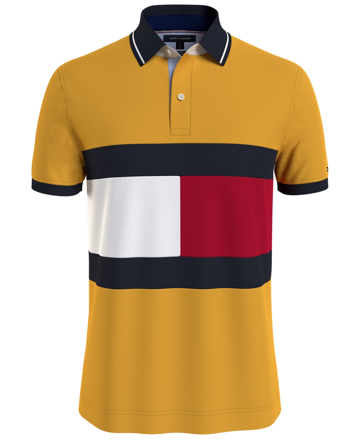Tommy Hilfiger Men's Th Hilfiger Flag Custom Fit Polo In Yellow ModeSens