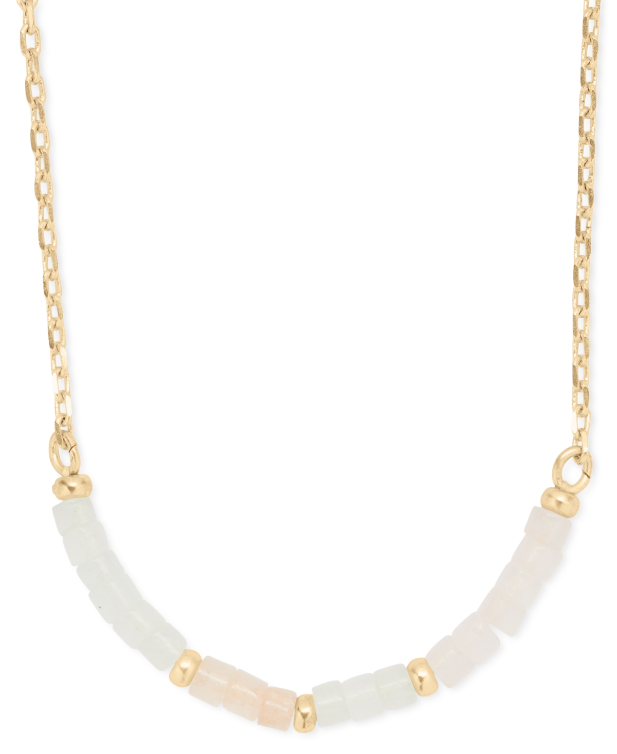 Lucky Brand Gold-tone Gemstone Beaded Collar Necklace, 16-1/2" + 3" Extender