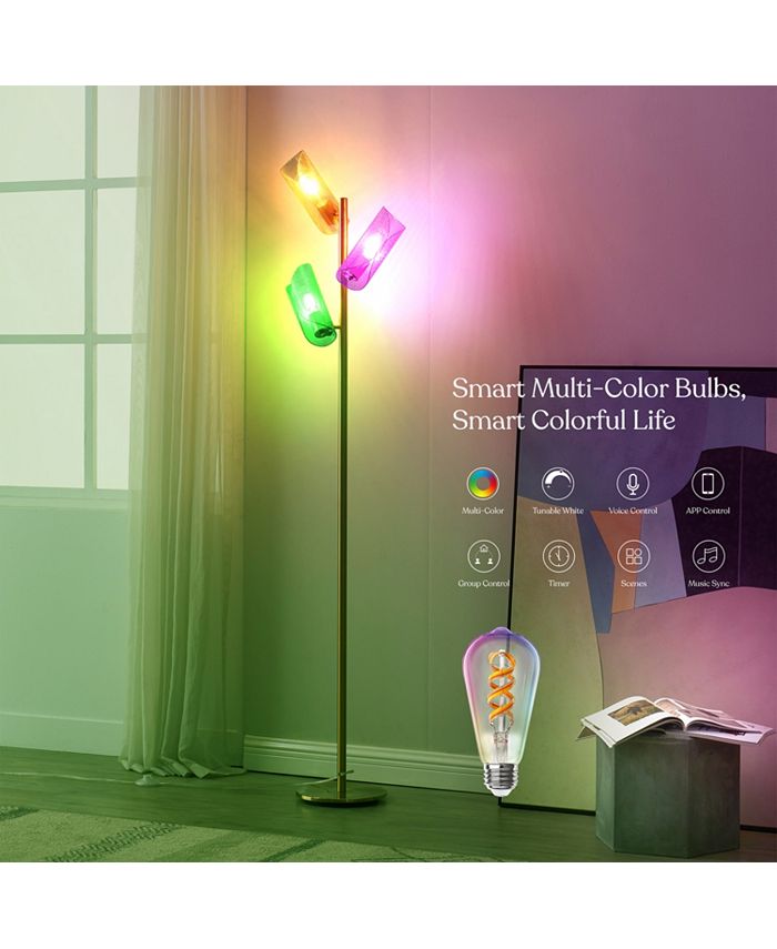Brightech Smart LED RGB Color Changing Light Bulb ST19 Bulb, 7 Watts