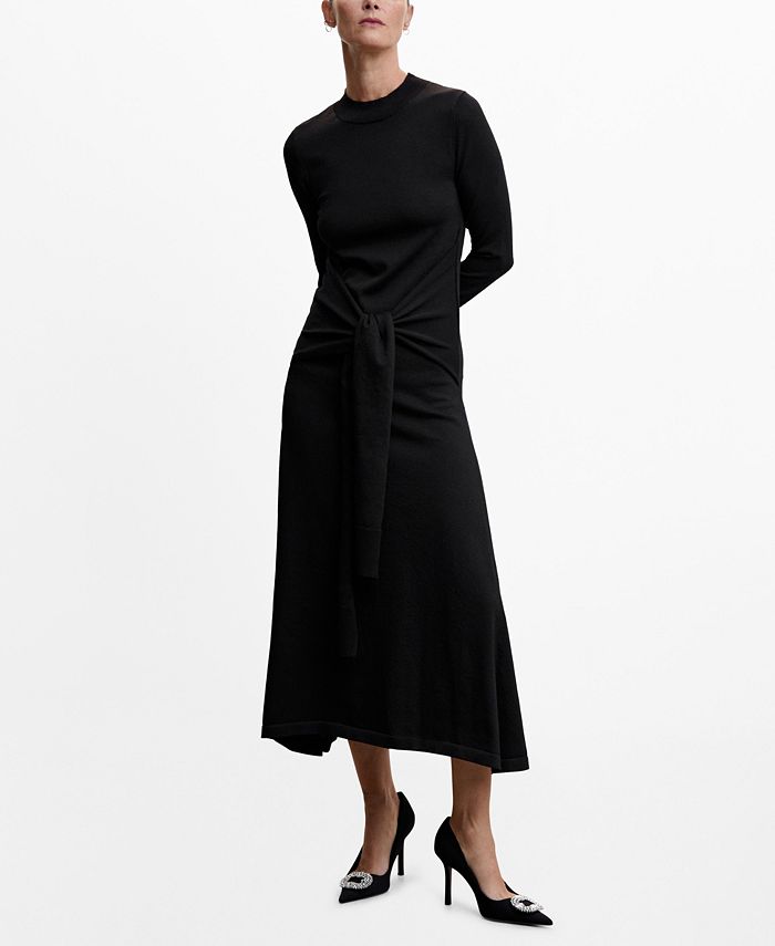 MANGO Women s Bow Knitted Dress Macy s