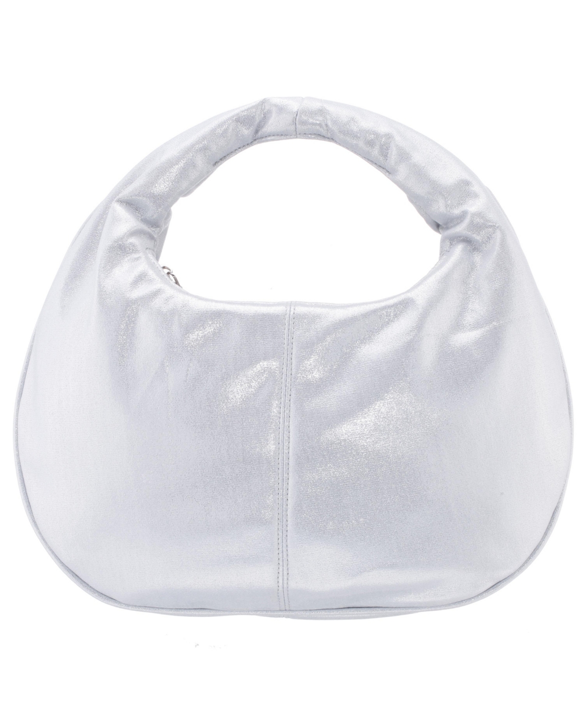Nina Handheld Medium Hobo Bag In True Silver