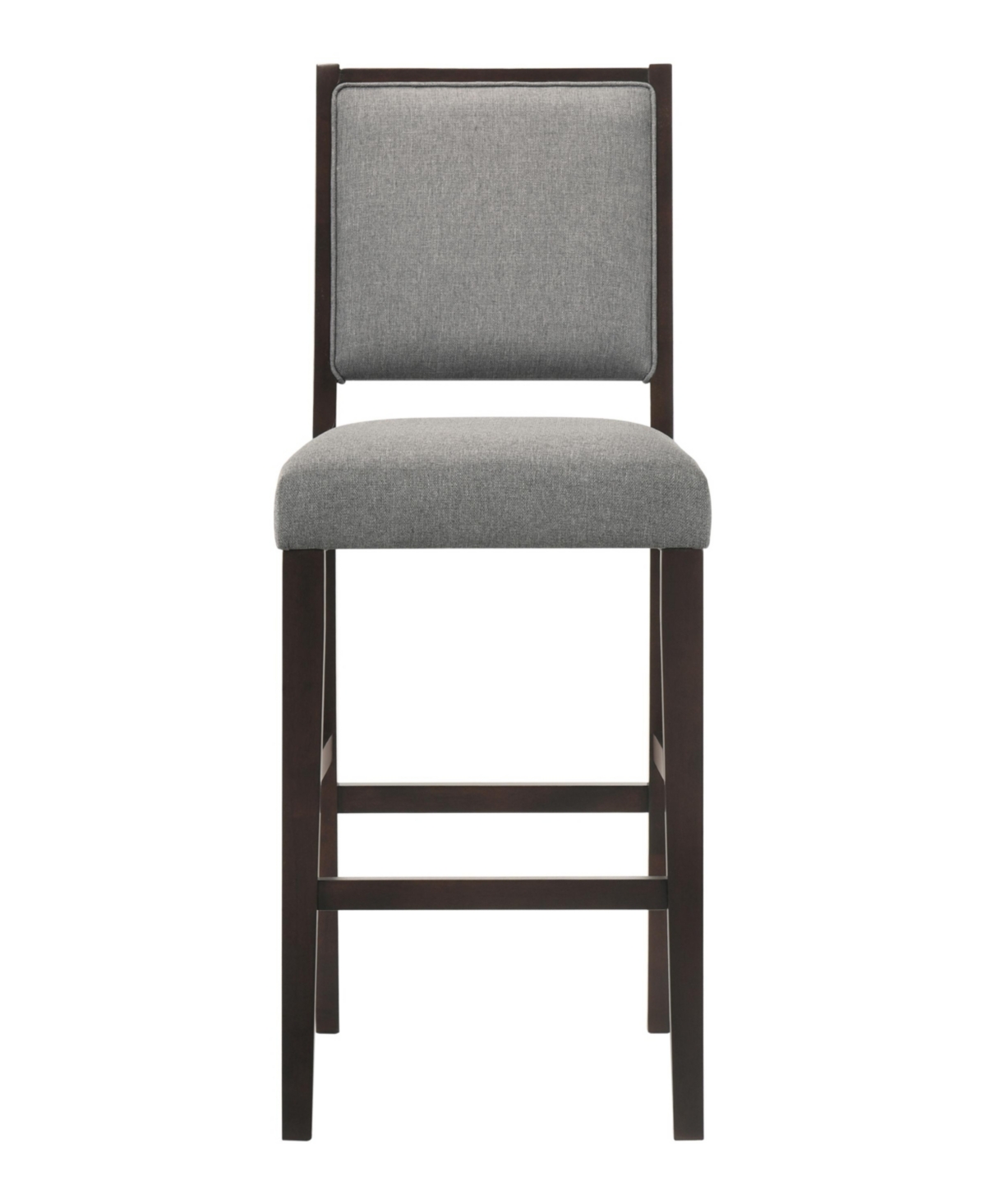Coaster Home Furnishings 2-Piece Asian Hardwood Upholstered Open Back with Footrest Bar Stools Set - Espresso