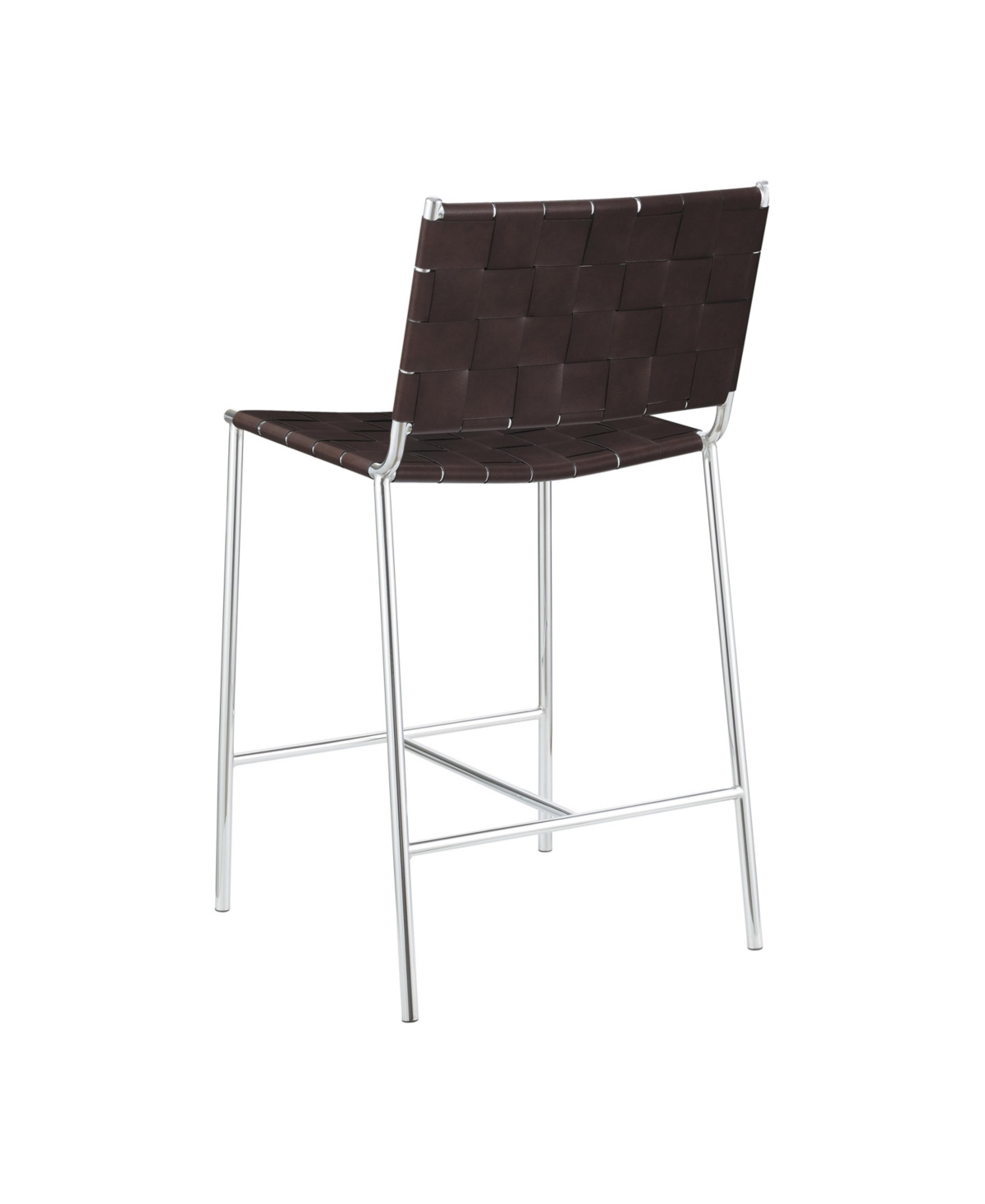 Coaster Home Furnishings Polyvinyl Chloride Upholstered Counter Height Stool with Open Back - Chrome