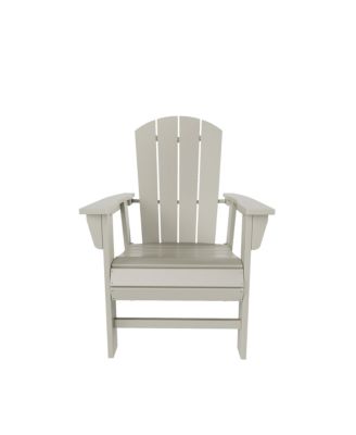 HDPE All-Weather Outdoor Patio Shell-Back Adirondack Dining Chair