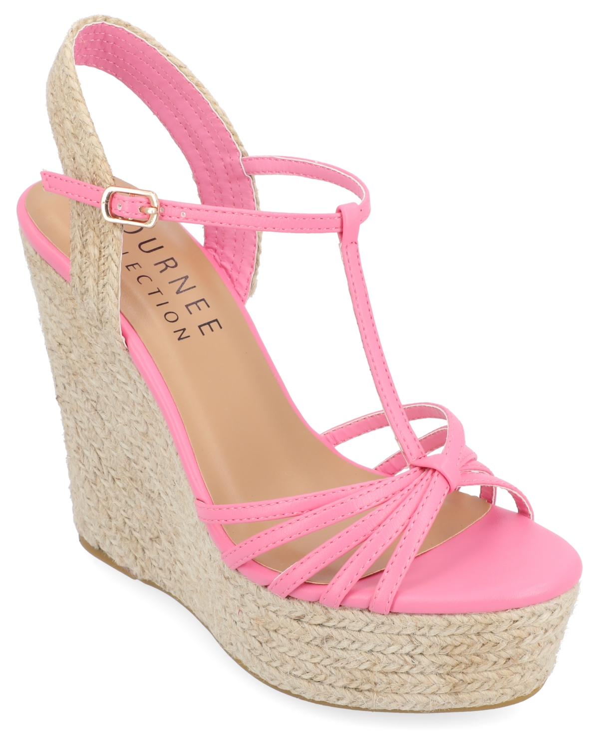 JOURNEE COLLECTION WOMEN'S YARA PLATFORM WEDGE SANDALS