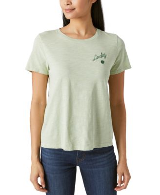 Lucky Brand - Women's Cotton Lucky Clover T-Shirt