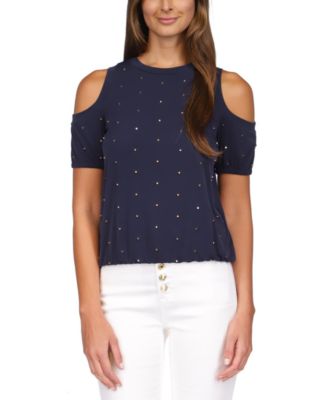 Michael Kors - Women's Studded Cold-Shoulder Top