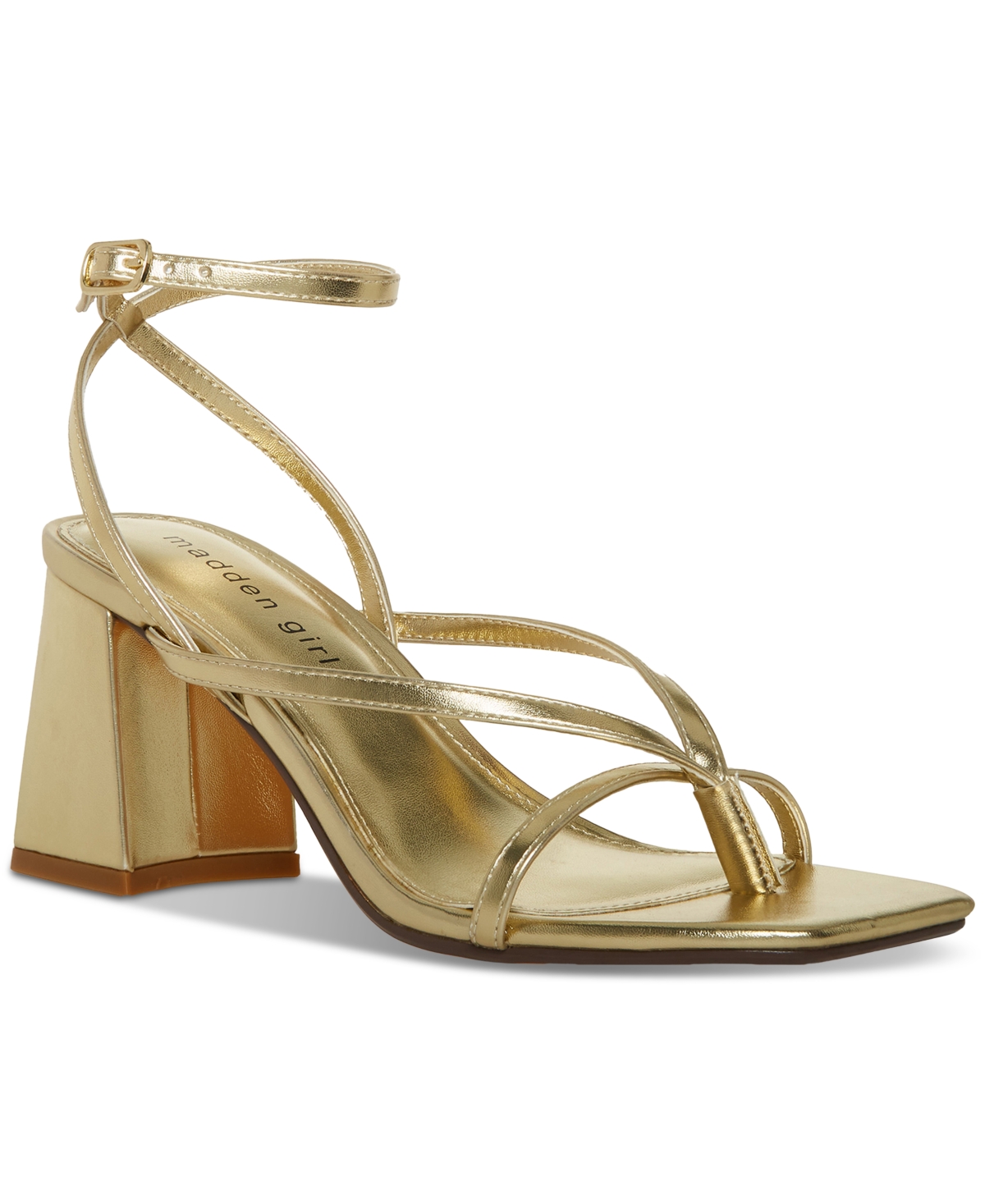 Madden Girl Marvel Strappy Thong City Sandals In Gold Metallic ModeSens
