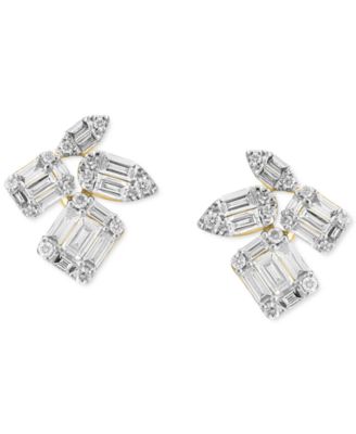 EFFY Collection - Diamond Cluster Stud Earrings (1-1/20 ct. t.w.) in 14k Gold