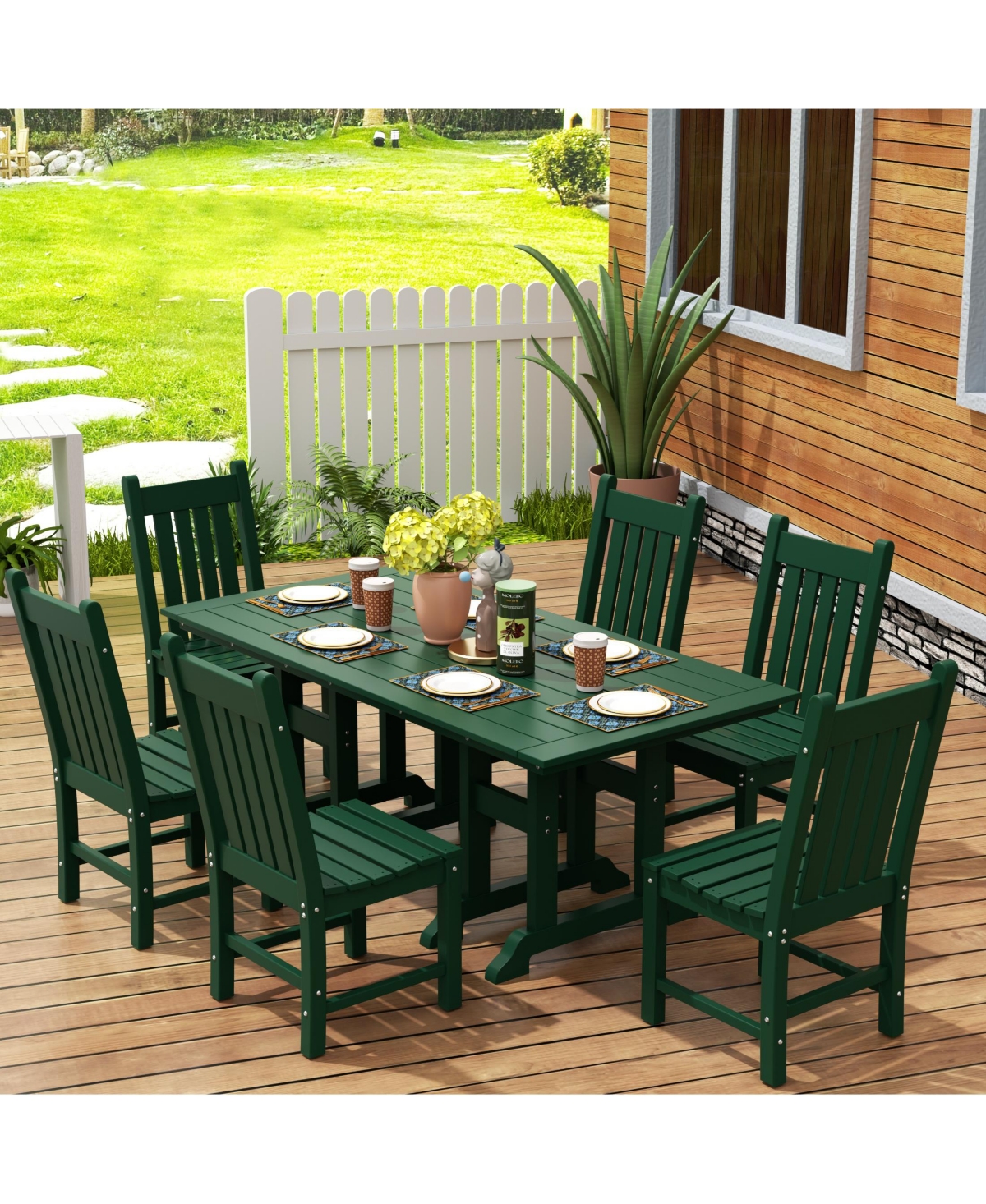 WestinTrends 7 Piece Outdoor Patio Dining Set Table and Chair