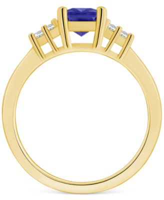 Tanzanite (1-5/8 ct. t.w.) & Diamond (1/5 ct. t.w.) Ring Set in 14k Gold