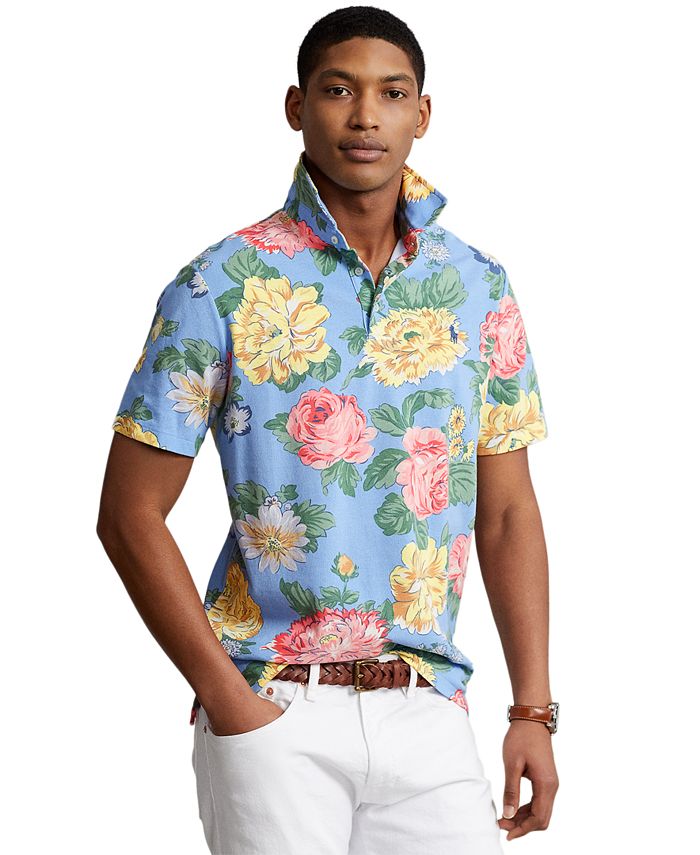 Polo Ralph Lauren Men's Classic-Fit Floral Mesh Polo Shirt & Reviews -  Polos - Men - Macy's