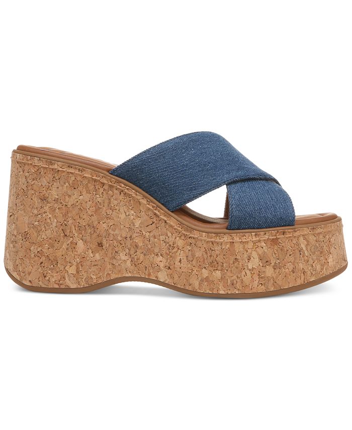 Zodiac Women's Nessa SlipOn Criss Cross Band Platform Wedge Sandals