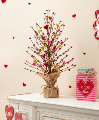20" H Valentine's Berry Heart Table Tree