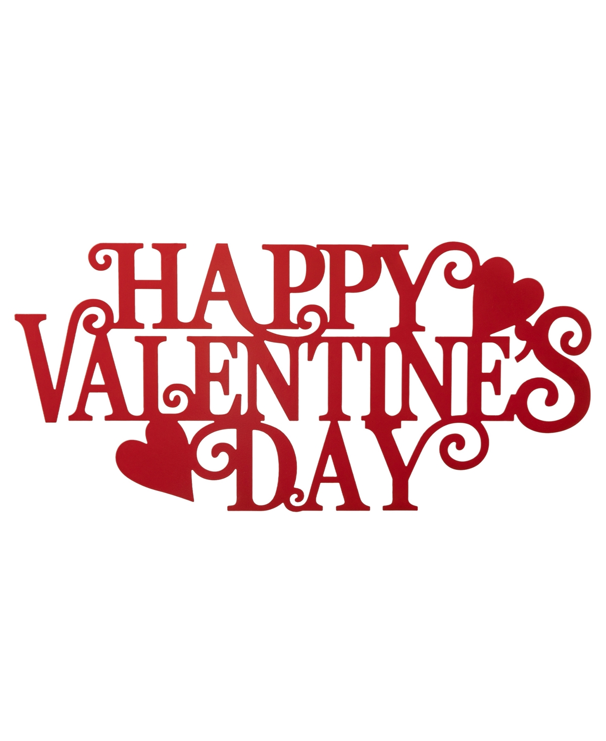 24" L Metal "Happy Valentine'S Day" Wall Decor - Red