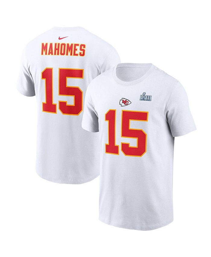 Men's Kansas City Chiefs Patrick Mahomes Nike White Super Bowl LVII Name &  Number T-Shirt