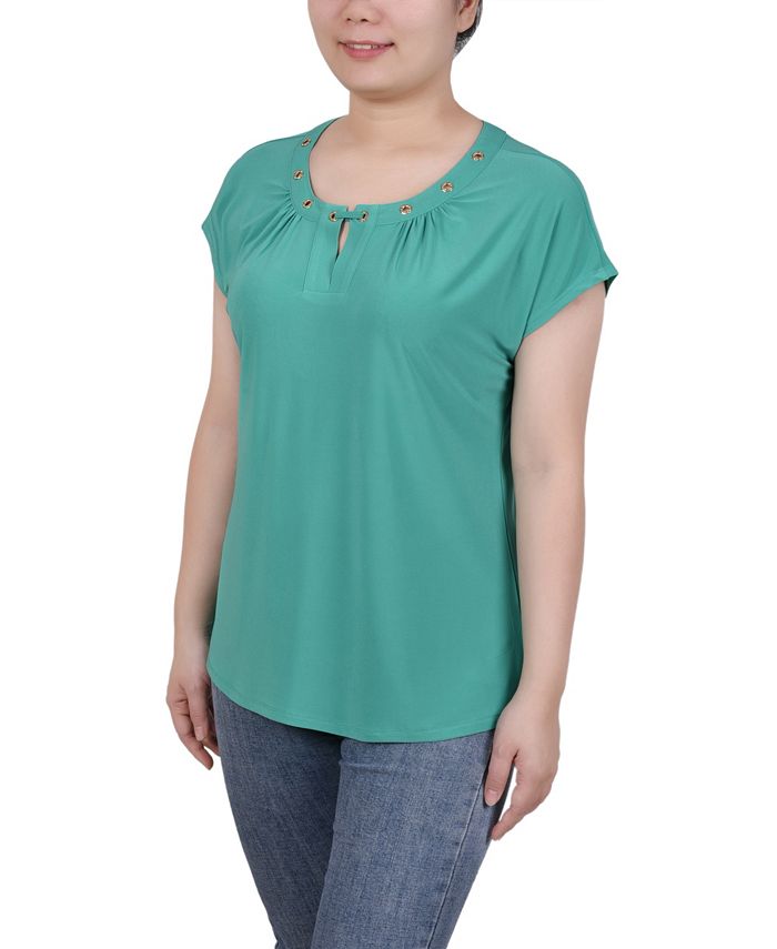 Petite Set Sail Grommet Neck Top