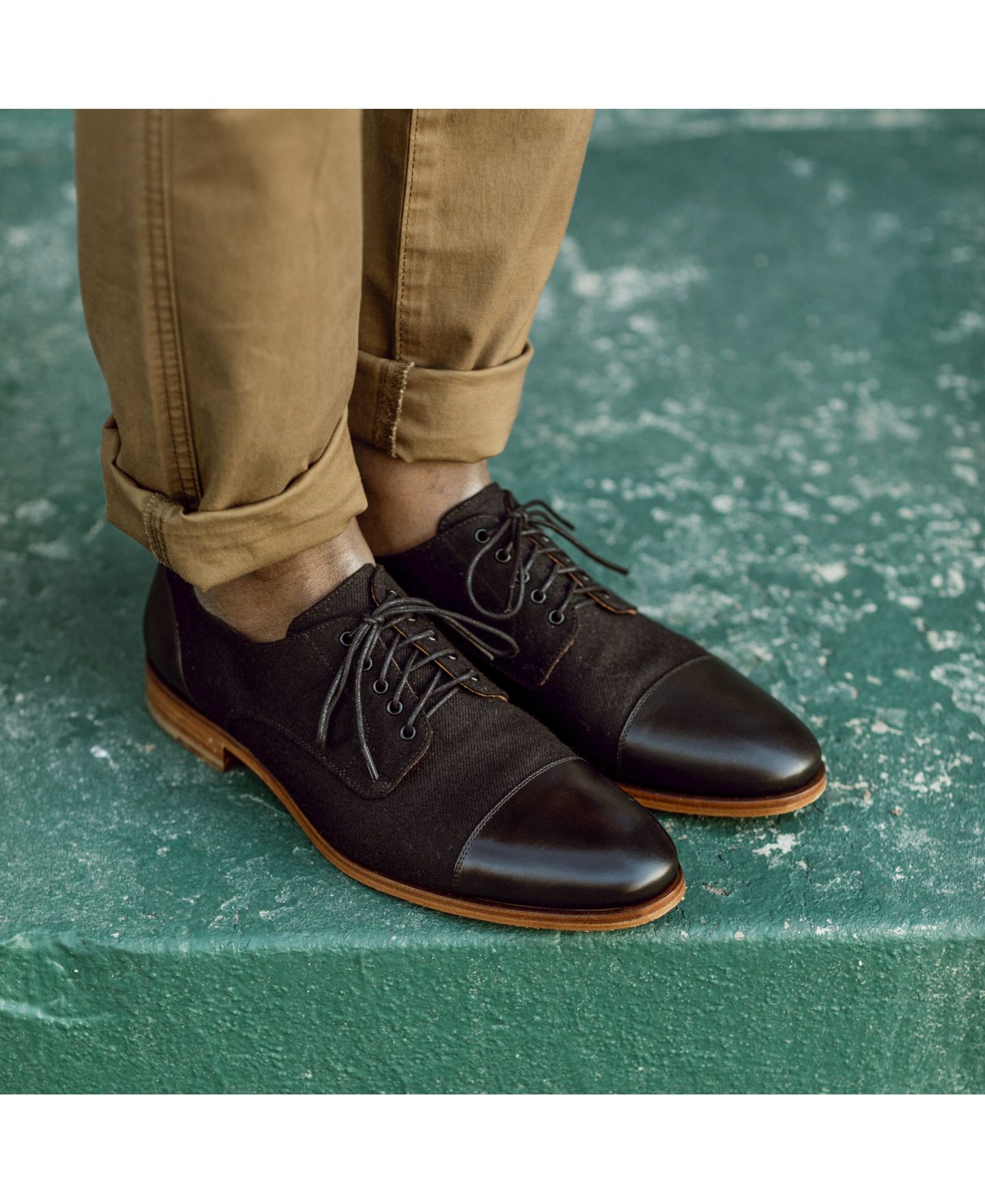 Мужские туфли Taft Jack Handcrafted Leather, Velvet and Wool Dress Shoes, цвет: Чёрный, вариант 1 — фото 10