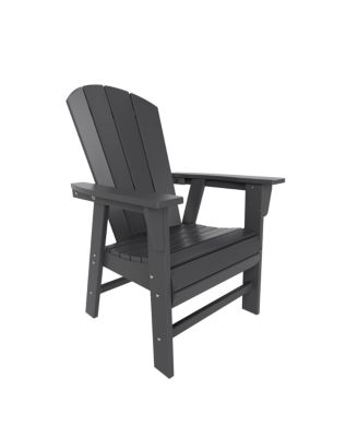 7 Piece Outdoor Patio Dining Table and Adirondack Armchair Set