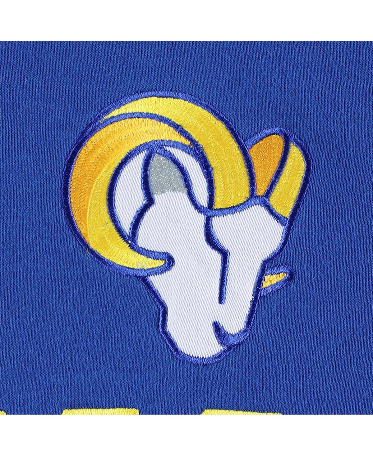 Men's StarterLos Angeles Rams Draft Fleece Raglan Pullover Hoodie - Royal