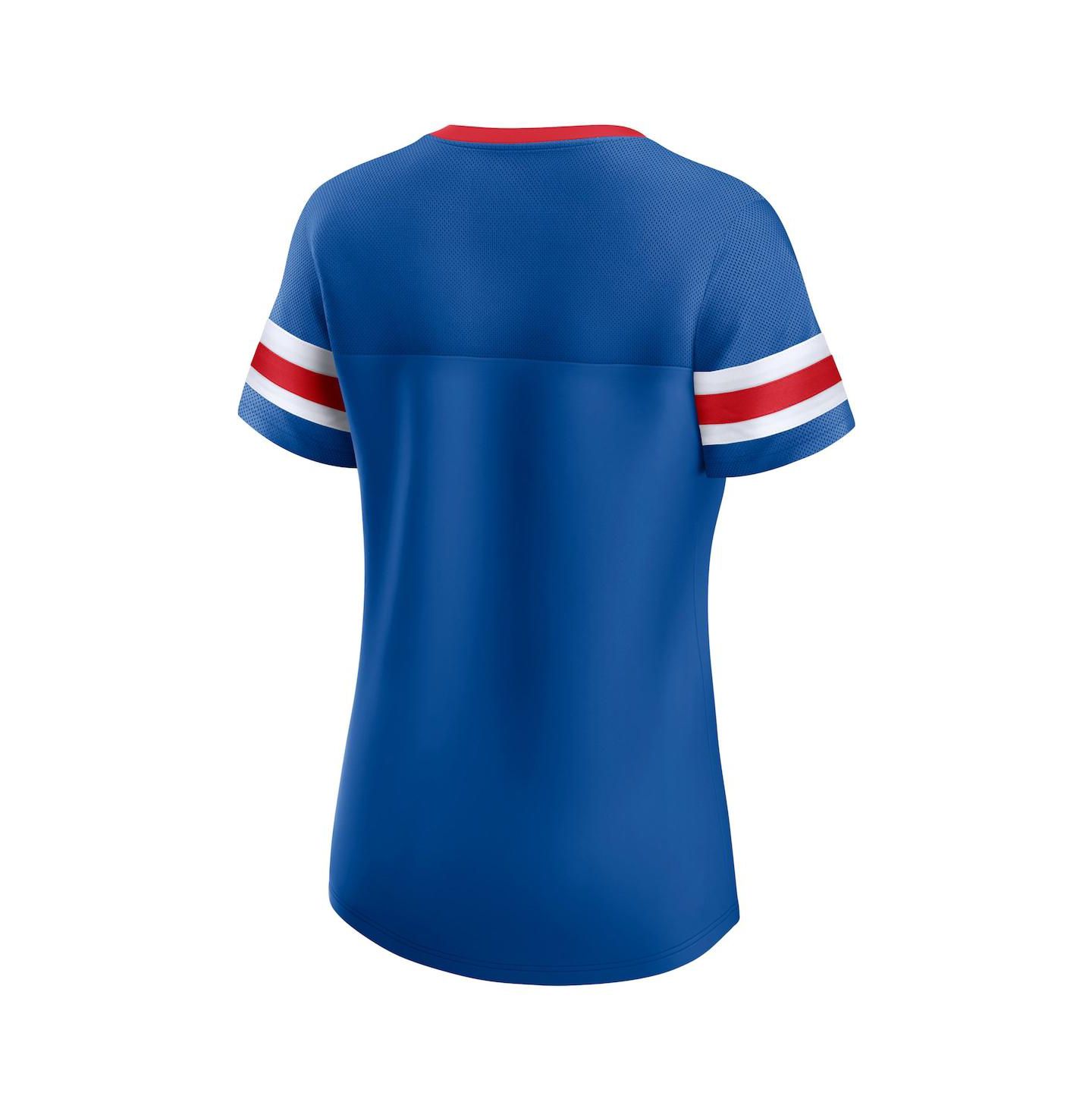 Женская футболка Fanatics Royal New York Giants Original State Lace-Up — фото 2