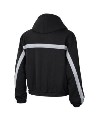 Women's Black Brooklyn Nets Courtside Statement Edition Pullover Hoodie