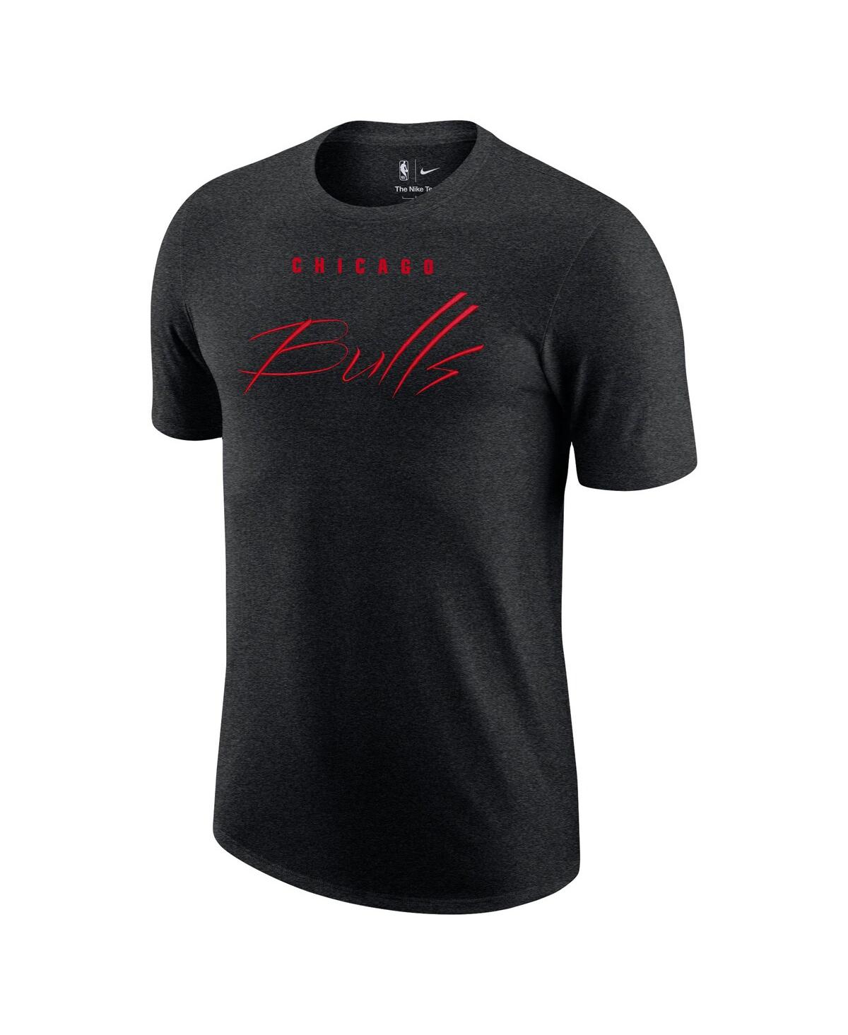 Men's NikeChicago Bulls Courtside Versus Flight Max90 T-shirt - Heather Black